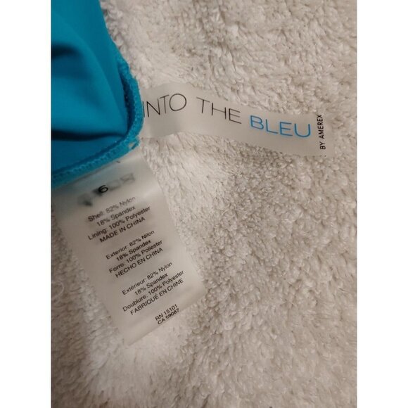 Into The Bleu Turquoise One Piece Convertible Halter/Strapless Swimsuit 6 NWOT - Picture 7 of 8